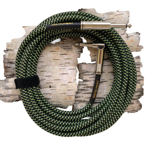 Ernie Ball Black/Green kabel gitarowy EB6082