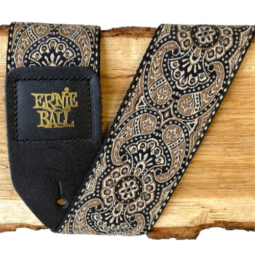 Ernie Ball Gold and Black Paisley pasek do gitary