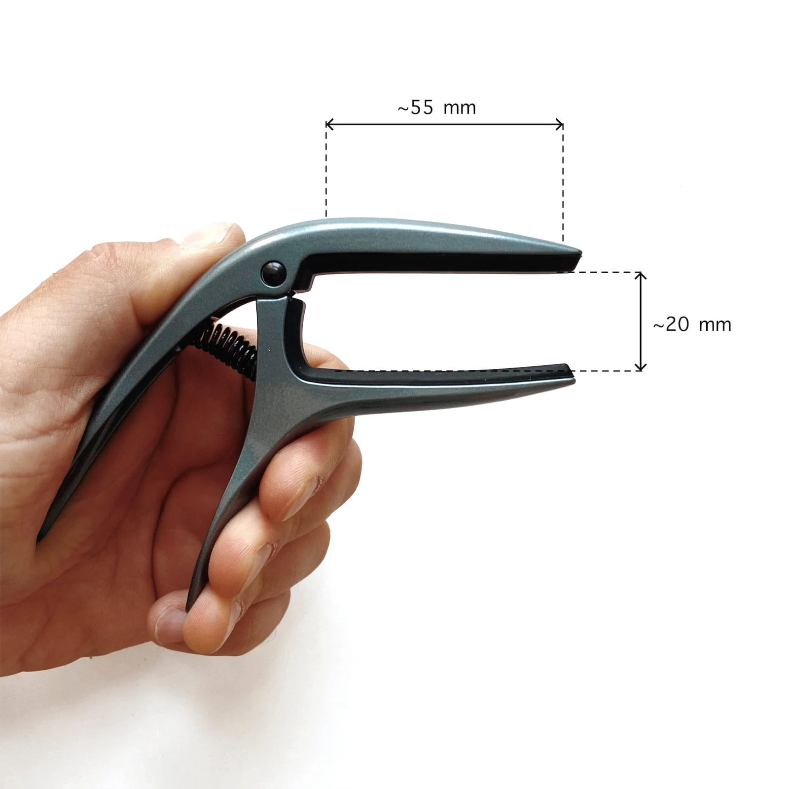 EB9607 Ernie Ball Axis Capo kapodaster błękitna stal