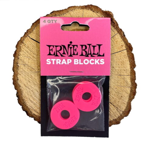 Ernie Ball Strap Blocks Pink zaczepy do paska