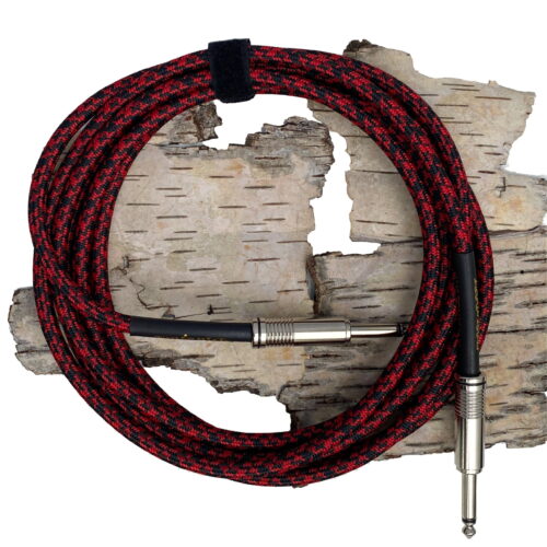 EB6394 Ernie Ball Red Black kabel gitarowy instrumentalny 3.05 m