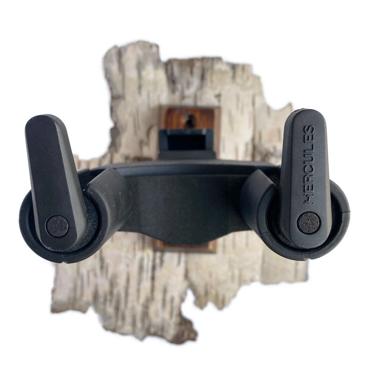 GSP38WBW Wieszak na gitarę z drewnianą podstawką w kolorze orzechowym