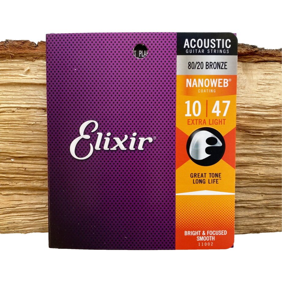 E11002 Elixir NanoWeb 80-20 Bronze 10-47 Extra Light struny do gitary akustycznej