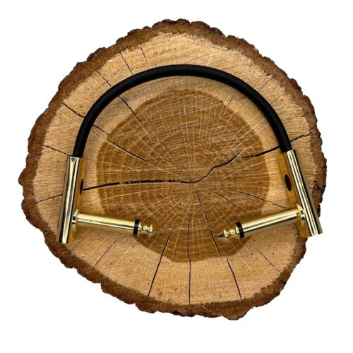 RockBoard Flat Patch Cable Gold 10 cm kabel do efektów gitarowych