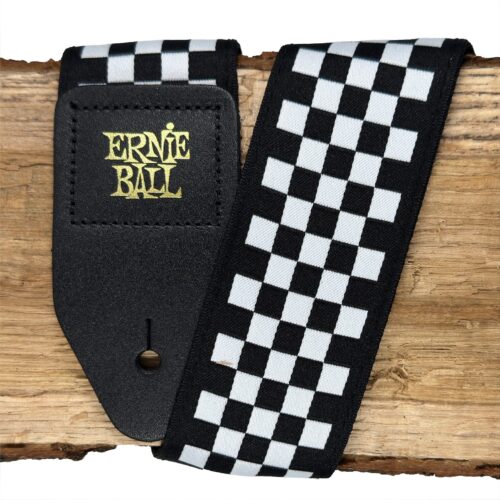 EB4149 Ernie Ball Black and White Checkered pasek do gitary