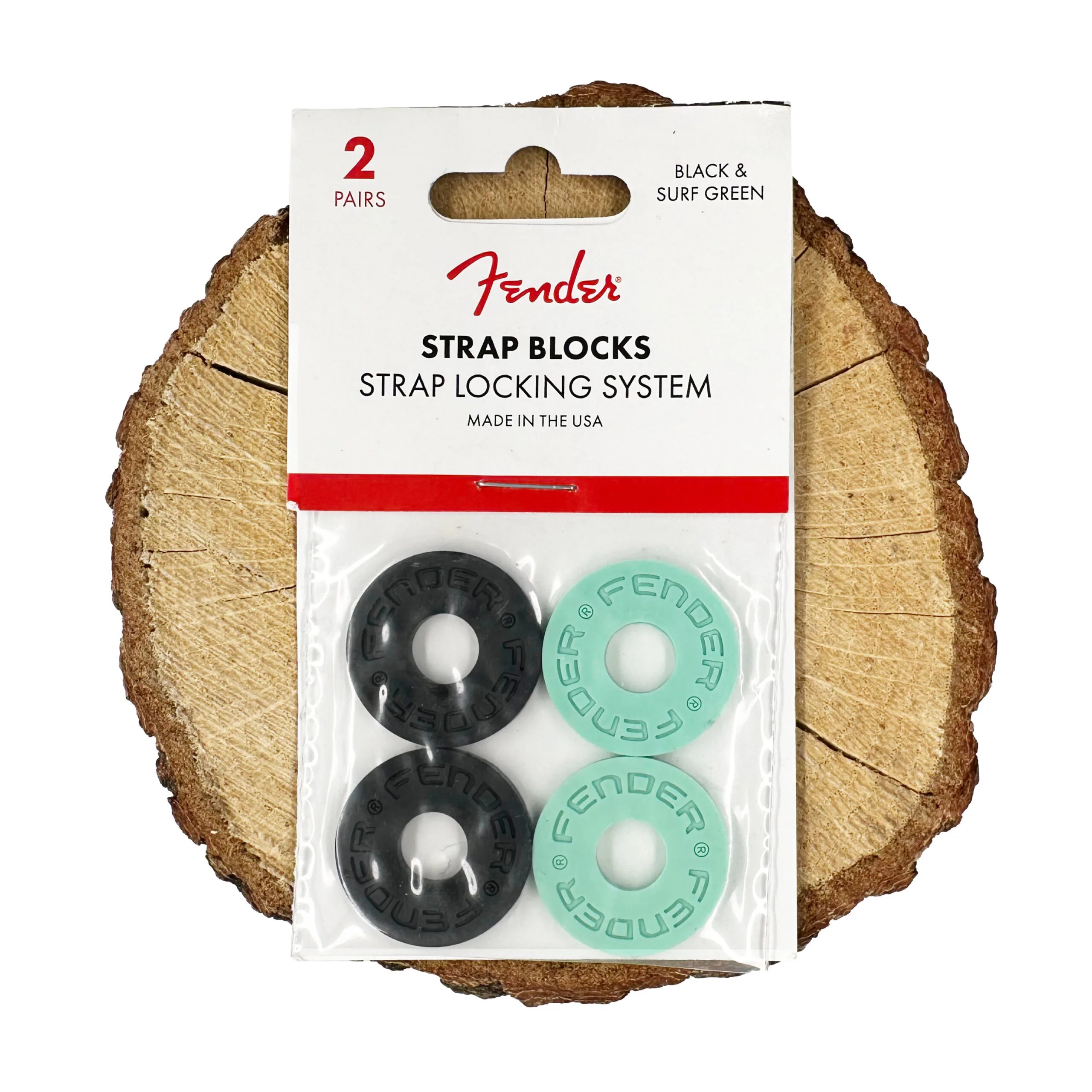 0990819020 Fender Strapblock Surf Green BK zaczepy do paska