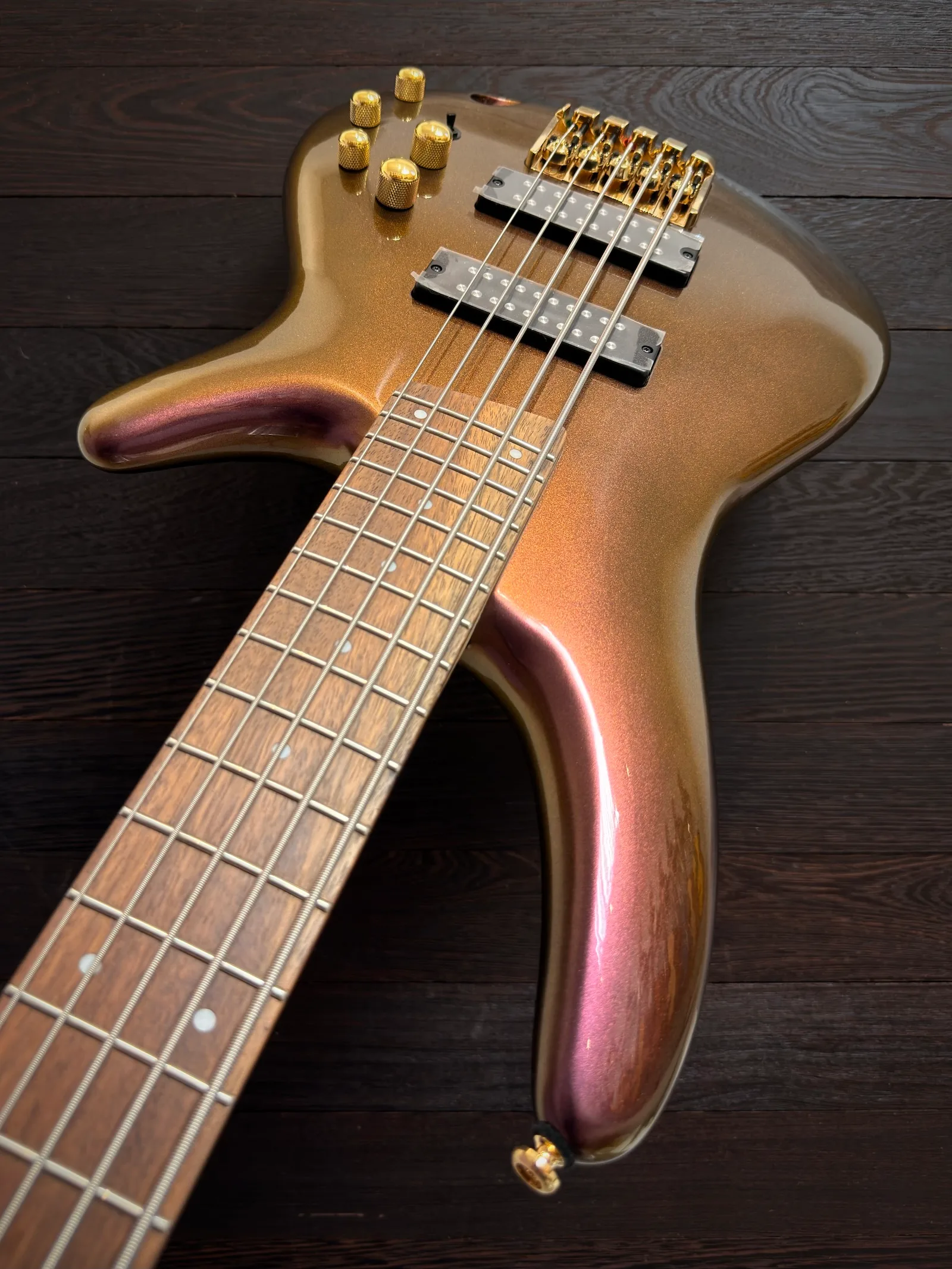 ibanez sr305edx rose gold chameleon gitara basowa 5 strunowa