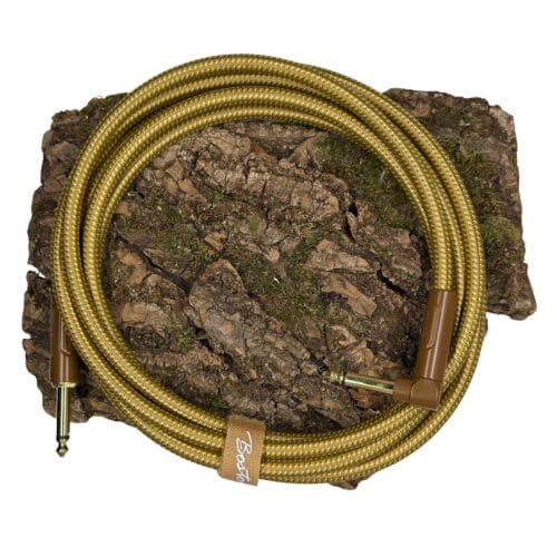 GCRT-30A Boston Prime Yellow Tweed kabel gitarowy instrumentalny kątowy 3.0 m