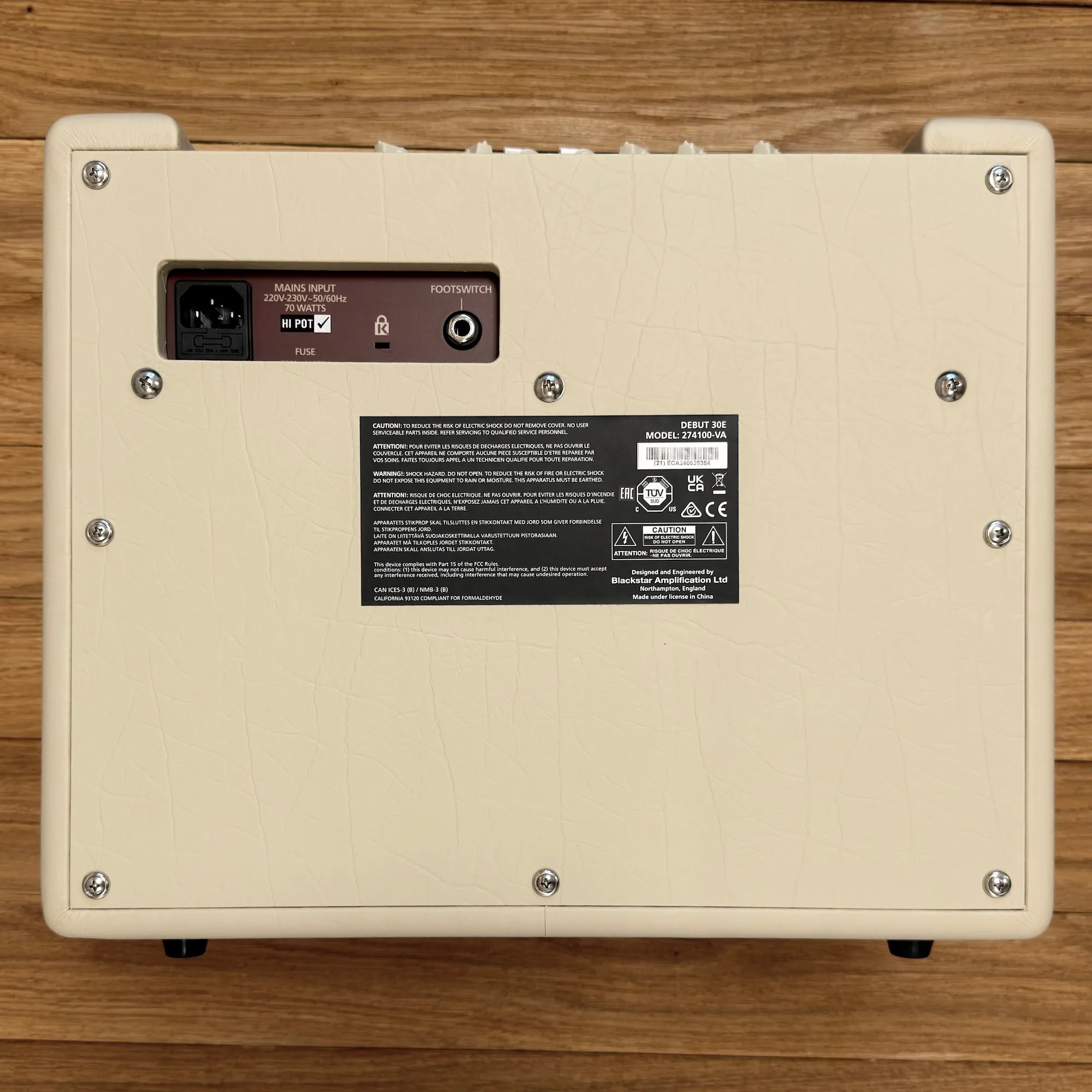 blackstar debut 30e cream & oxblood combo gitarowe