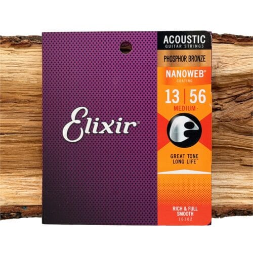 e16102 elixir nanoweb phosphor bronze 13 56 medium struny do gitary akustycznej